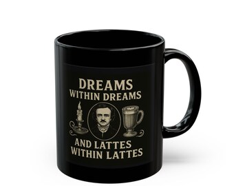 Gothic Edgar Allan Poe Tasse | Schwarze Academia Kaffeetasse
