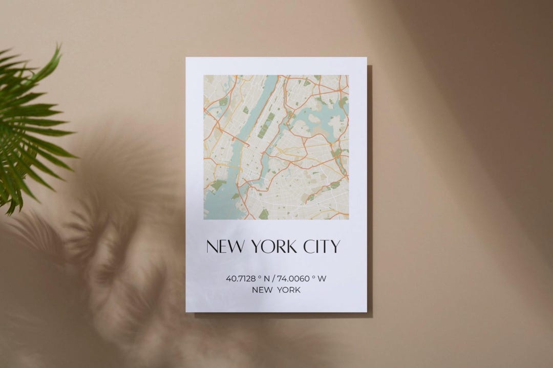New York City Map Poster Set | Modern Minimalist Wall Art | NYC Digital ...