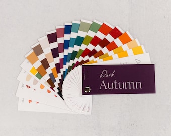 Libro de muestras/abanico de colores de otoño oscuro