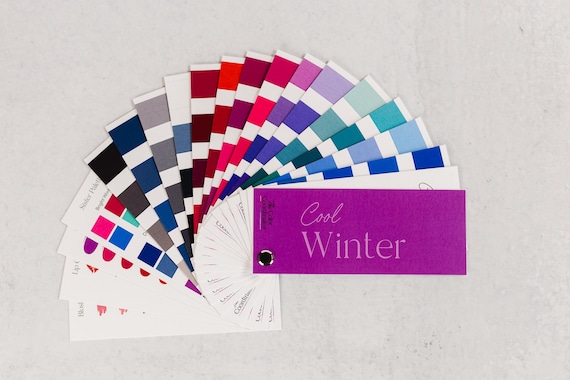 Cool Winter Color Swatch Book: Seasonal Analysis Palette, Laminated Paper