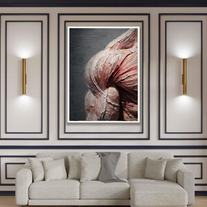 Textured Abstract Human Muscle Anatomy Canvas Art, Medical Wall Decor Illustration image 7