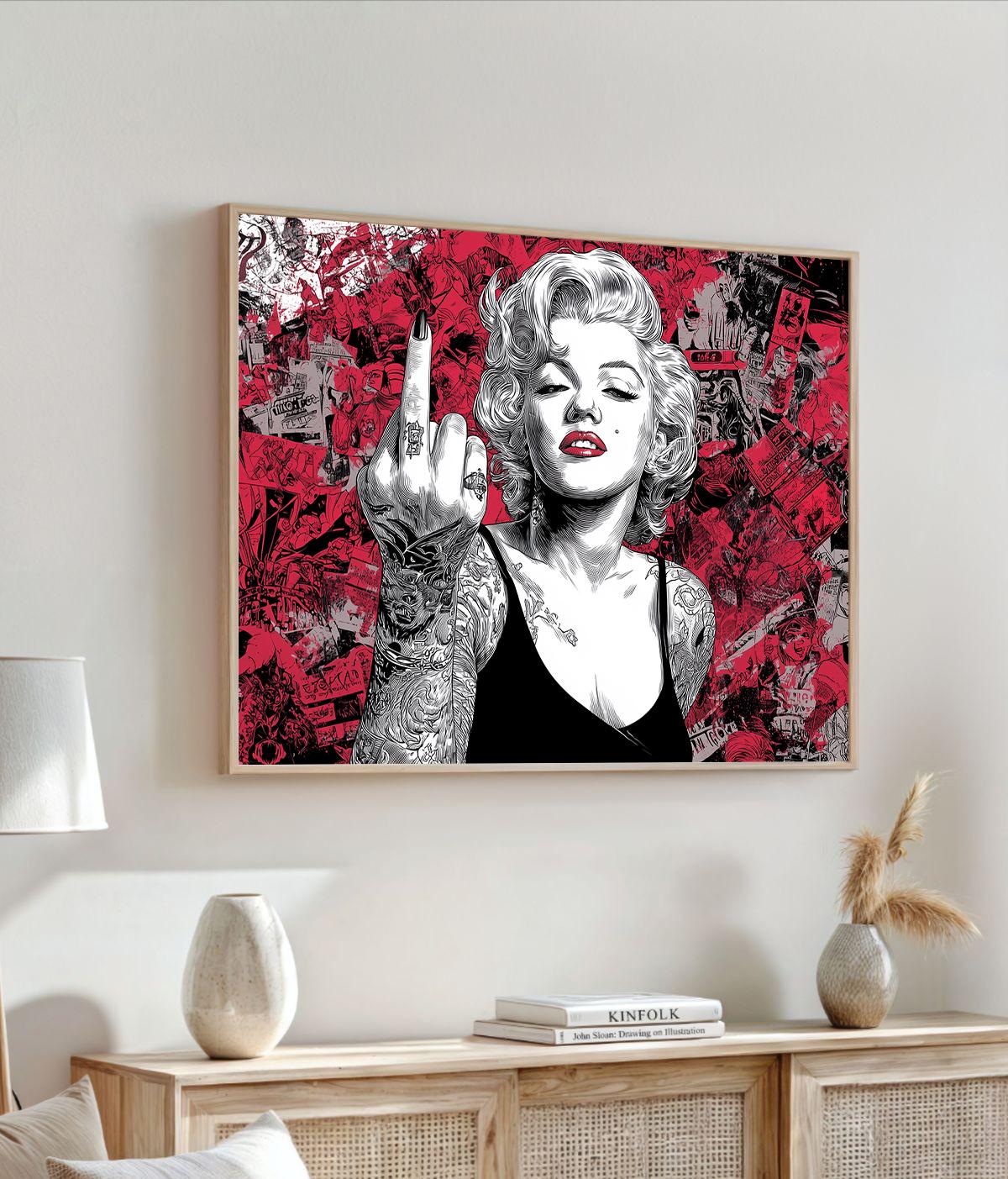 Tattooed Marilyn Monroe Canvas – Punk Rock Rebel Art - Etsy
