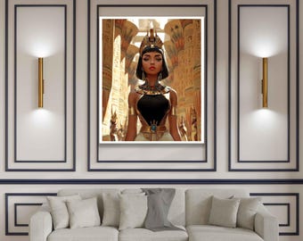 クレオパトラの女性キャンバス – エジプト女王の肖像画の壁アート
