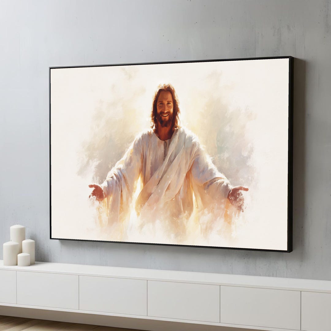 Jesus Christ Canvas Wall Art, Inspirational Religious Home Decor ...