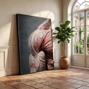 Textured Abstract Human Muscle Anatomy Canvas Art, Medical Wall Decor Illustration image 6