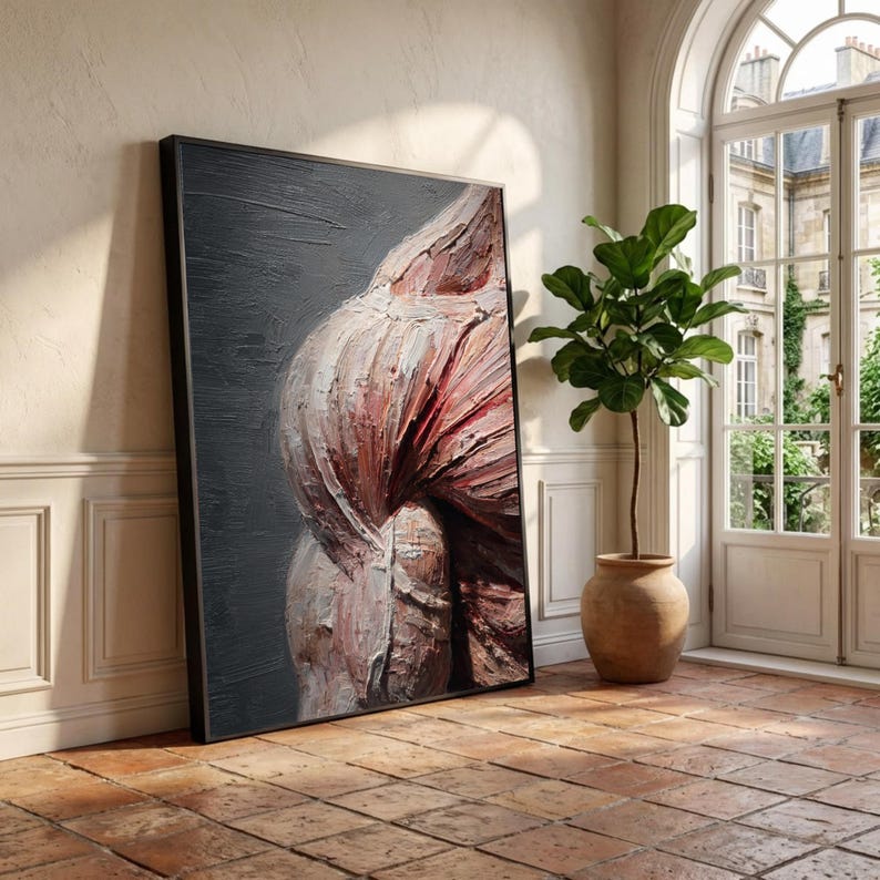 Textured Abstract Human Muscle Anatomy Canvas Art, Medical Wall Decor Illustration image 6