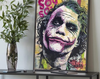 Joker Graffiti Canvas Art: Vibrant Pop Culture Home Decor