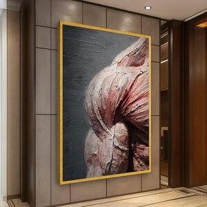 Textured Abstract Human Muscle Anatomy Canvas Art, Medical Wall Decor Illustration image 2