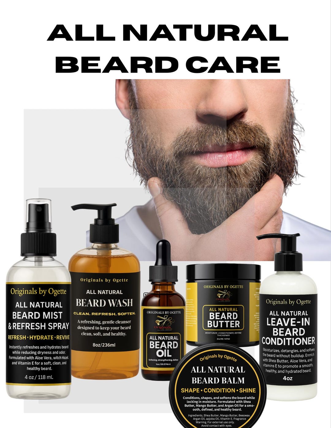 Ogette Beard Care Essentials – Choose Your Product - Etsy