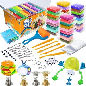 36 Colors Air Dry Clay Sculpting Kit | DIY Craft Set with Tools for Kids