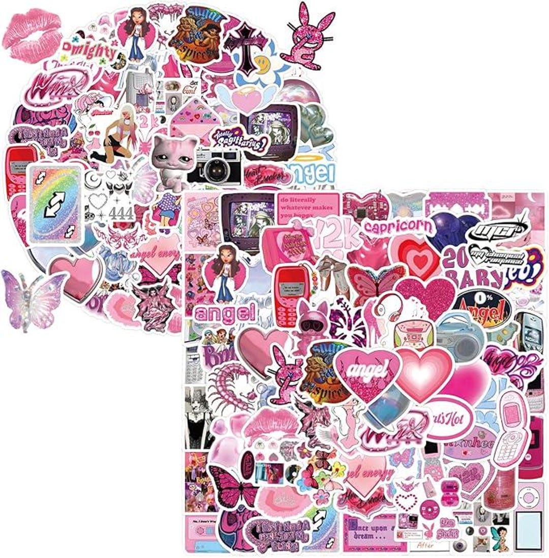 120PCS 2000s Aesthetic Stickers for DIY Laptop Water Bottle Teens ...