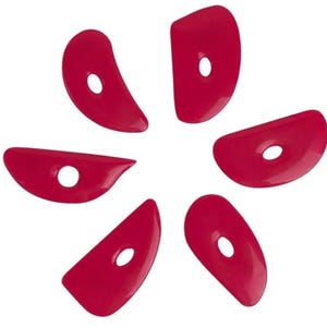 6PCS Soft Silicone Pottery Ribs Set for Shaping Trimming and Sculpting Clay