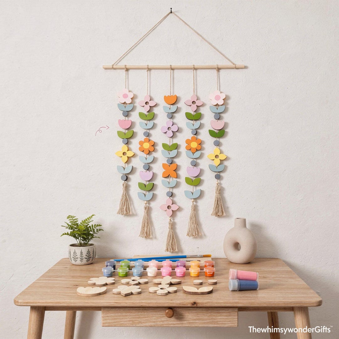 Wooden Painting Craft Kit | Kids Wall Decor DIY Activity Ages 4-12 - Etsy