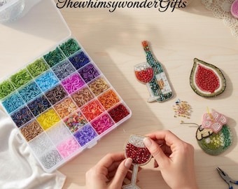 Cuentas de vidrio tubulares de 7 mm – 8400 piezas para la fabricación de joyas y bordados (28 colores)