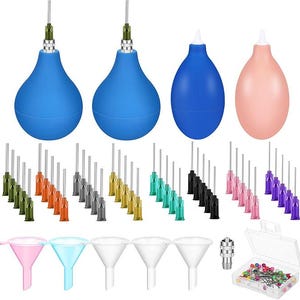 102PCS Pottery Tools Set Slip Trailing Bottles with Precision Tips for Glazing Clay