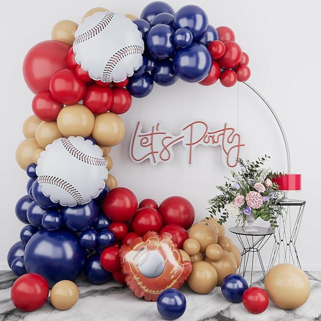 Baseball Balloon Arch Garland Kit | Sports Party Decor, Birthday, Baby ...