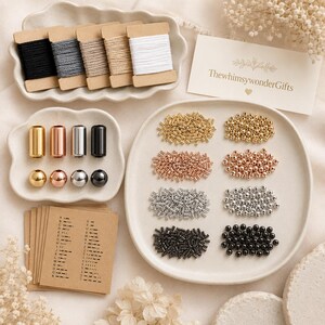 Morse Code Bracelet Making Kit | 1600 Spacer Beads | 20 Decoding Cards | 20 Yard Twine Cord for DIY Jewelry