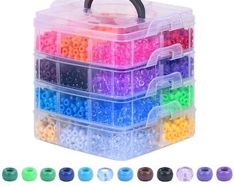 4200 Pony Beads: 24-Color DIY Jewelry Making Set