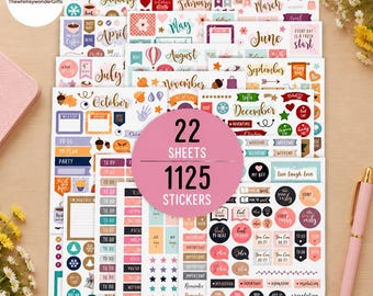 Planner Sticker Pack for Journals Monthly Calendar DIY Accessories