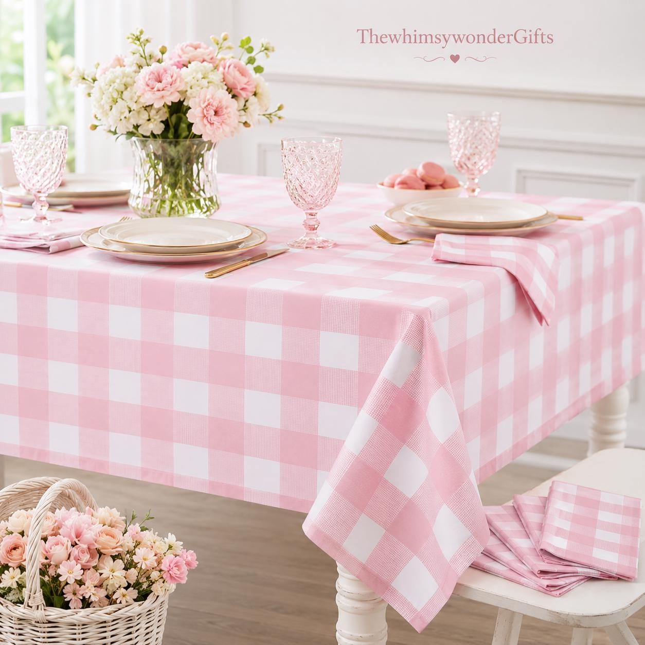 Paper Tablecloth Pink