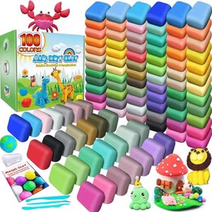 100 Colors Air Dry Clay Kit for Kids | Soft Modeling Clay Crafts