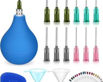 34PCS Pottery Tools Set Slip Trailing Bottles with Precision Tips for Glazing Clay