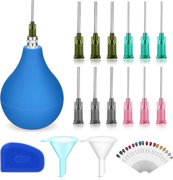 34PCS Pottery Tools Set Slip Trailing Bottles with Precision Tips for Glazing Clay