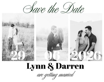 Save the Date SVG Editable Canva