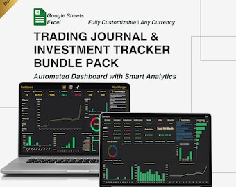 Ultimate Trading Journal and Investment Tracker Bundle Pack | Excel & Google Sheets