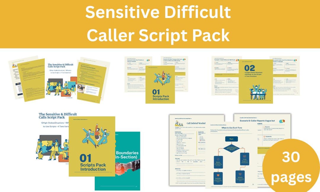 Sensitive and Difficult Caller Script Pack PDF – Customer Service De ...