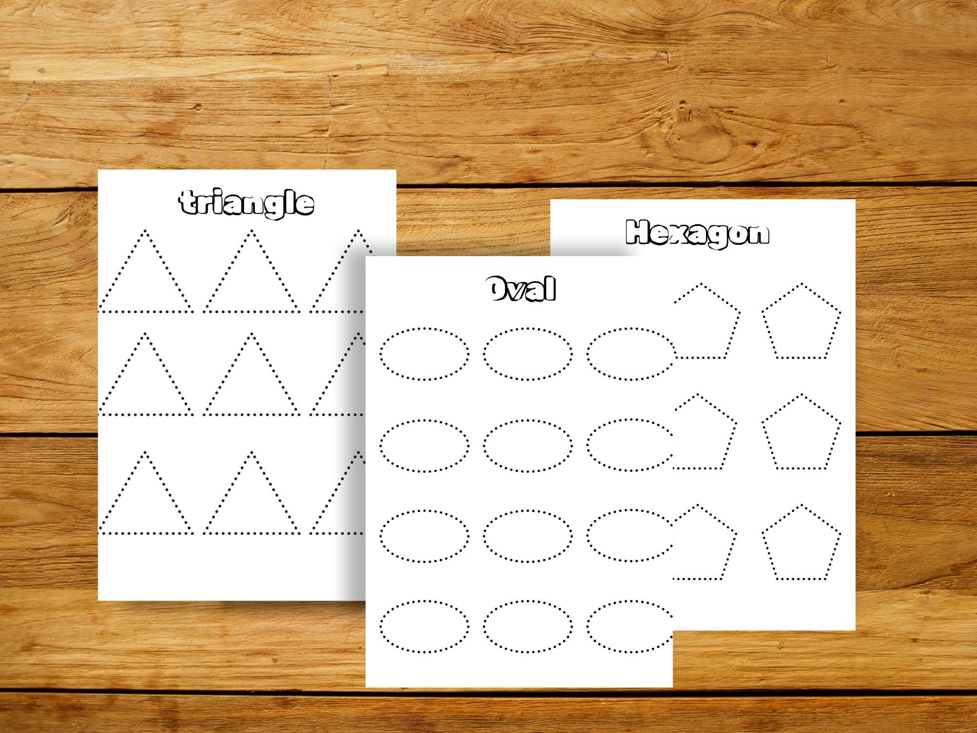 Preschool Shape Tracing Worksheets | Printable Basic Shapes Activity ...