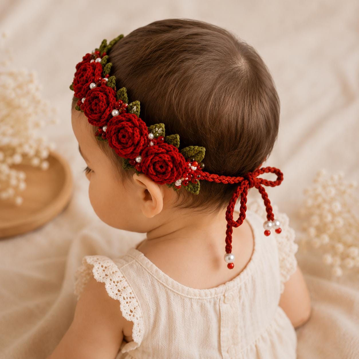 35 Baby Headband Crochet Patterns for Adorable Keepsakes and Photo Props 3 Crochet Red Rose Baby Headband Floral Tutorial