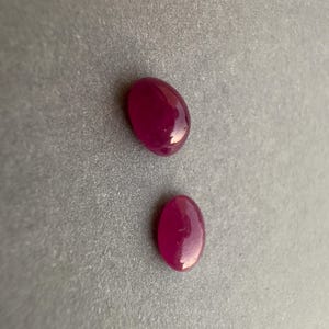 Afghan Ruby Cabochon Pair | 1.80 CT, Unheated Untreated Gemstone