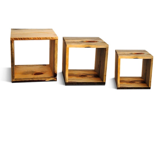 Items similar to Reclaim Wood Storage Cubes three nested storage cubes sustainably made