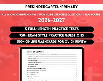 Ftce Pk-3 (053) Lernleitfaden 2026 | Ftce Pk-3 Prüfung | Lernmaterialien für die Vorschule (Prek-3) | Ftce Pk-3 | Ftce Prek 3 | Ftce Prek-3 | Pk-3 Prüfung | Ftce Prüfung