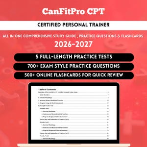 CPT 2026 | Cpt-examen | Certifierad personlig tränare | Studieguide för certifierad personlig tränare | Cpt | Cpt-bok | Examen för certifierad personlig tränare