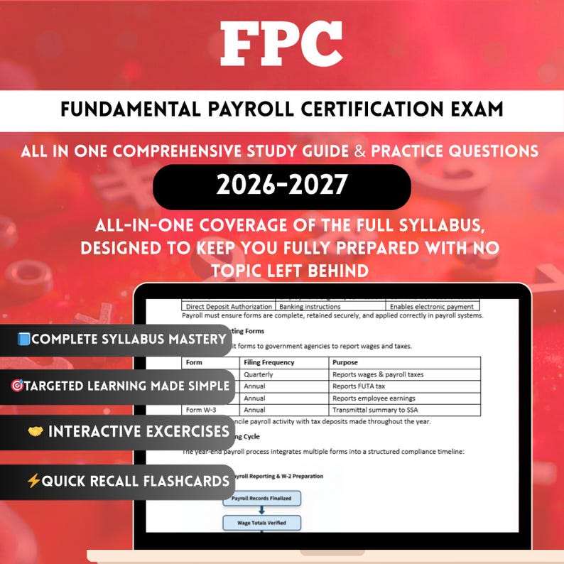 FPC Study Guide 2026 | Payroll Certification | Certified Payroll ...