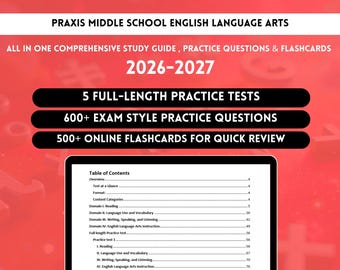 Praxis 5047 Vorbereitung 2026 | Praxis Englisch (Mittelstufe) | Praxis Prüfung | Praxis 5047 Prüfung | Praxis 5047 | Praxis 5047 Lernleitfaden