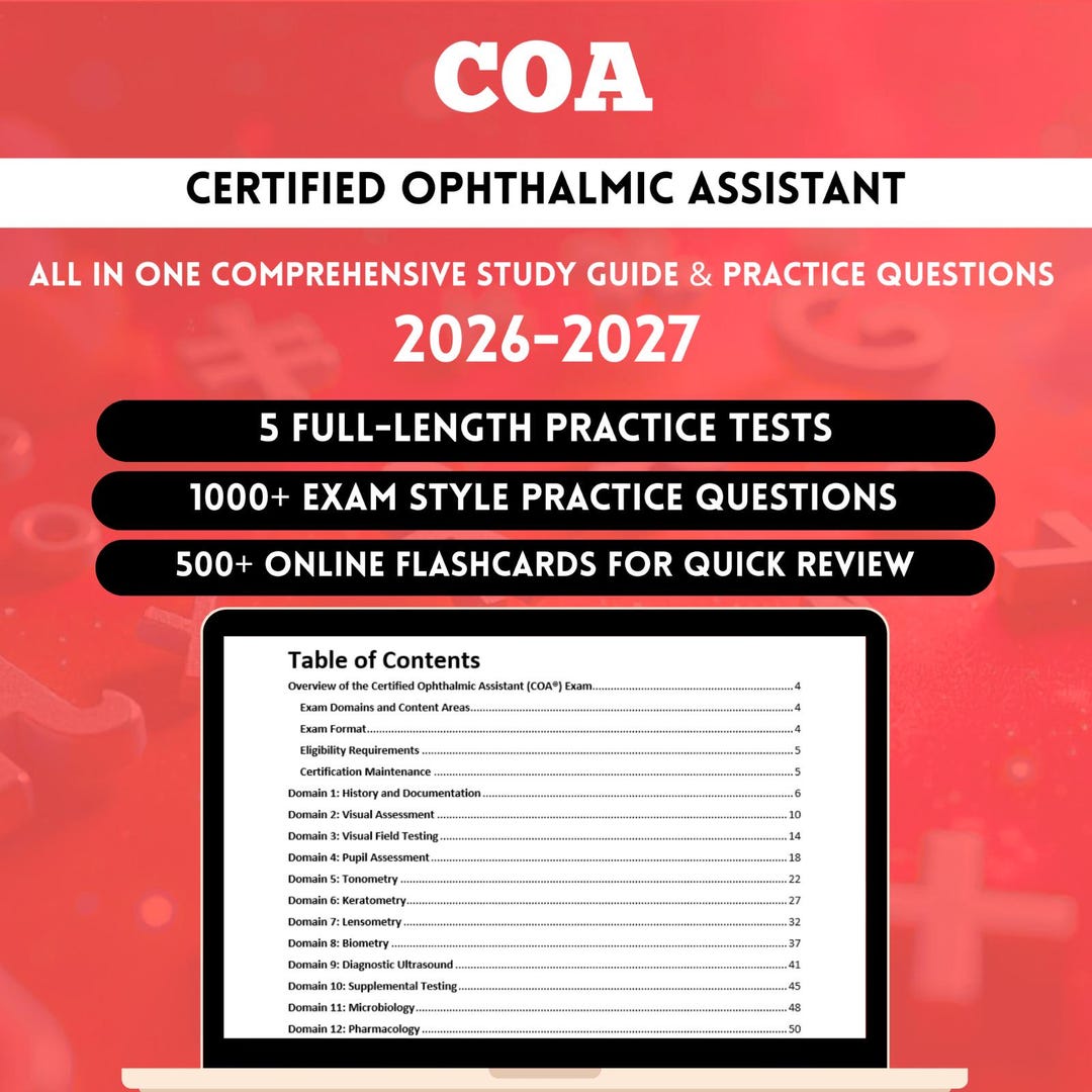 Ophthalmic Assistant Certification 2026 | Ophthalmic Assistant | Coa ...