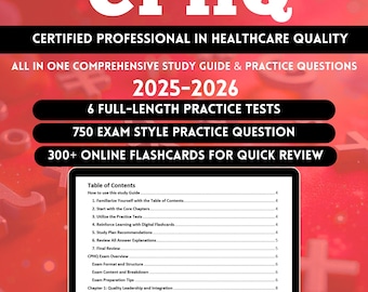 Cphq Study Guide 2026 l Cphq Exam Prep l Certified Professional in Healthcare Quality l Cphq Practice Exam l Cphq Flashcards l Cphq Notes
