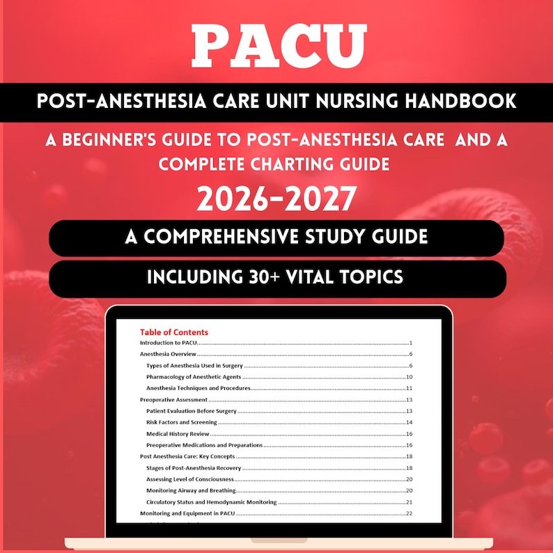 Pa Uc Handbook.pdf Pacu Study Guide 2026 | Pacu Exam | Pacu Nurse Notes | Pacu Guide ...