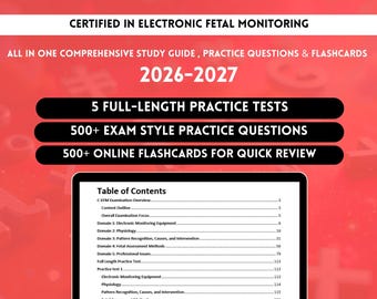 C-EFM Study Guide 2026 | C-efm Exam | C-efm Study | Cefm Exam | Ncc Efm | Efm Exam Study Guide | Electronic Fetal Monitoring | Efm