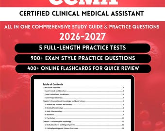 Ccma Study Guide 2026 | Ccma Exam | Certified Clinical Medical Assistant Study | Nha Ccma Exam | Ccma Flashcards | Ccma Exam Prep