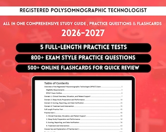RPSGT Study Guide 2026 | Rpsgt Exam | Rpsgt Study | Registered Polysomnographic Technologist | Rpsgt | Rpsgt Exam Prep | Rpsgt Review