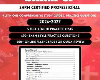 Shrm-cp Study Guide 2026 | Shrm cp Exam Prep | Shrm cp Exam Notes | 2026 Shrm Study Guide | Shrm cp Exam Prep Notes | Shrm cp Flash cards