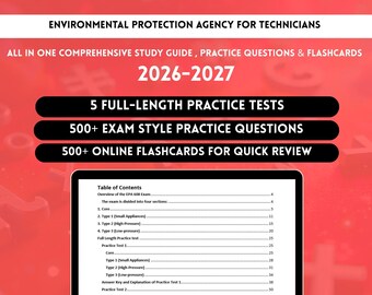 EPA 608 Study 2026 | Epa 608 | Epa 608 Hvac Prep Guide | Epa 608 Study Guide | Epa 608 Flash cards | Epa 608 Prep | Epa 608 Exam