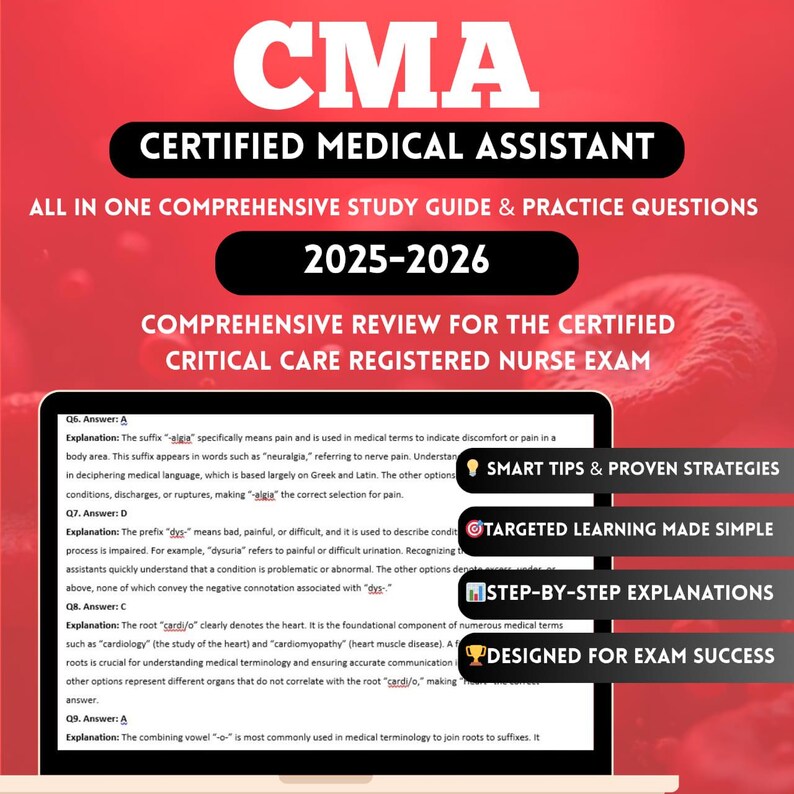 CMA Study Guide 2026 | Cma Exam | Certified Medical Assistant Exam ...