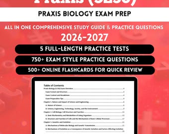 Praxis 5236 Exam 2026 | Praxis Biology 5236 | Praxis Exam | 5236 Praxis | Praxis Exam Study Guide | Praxis 5236