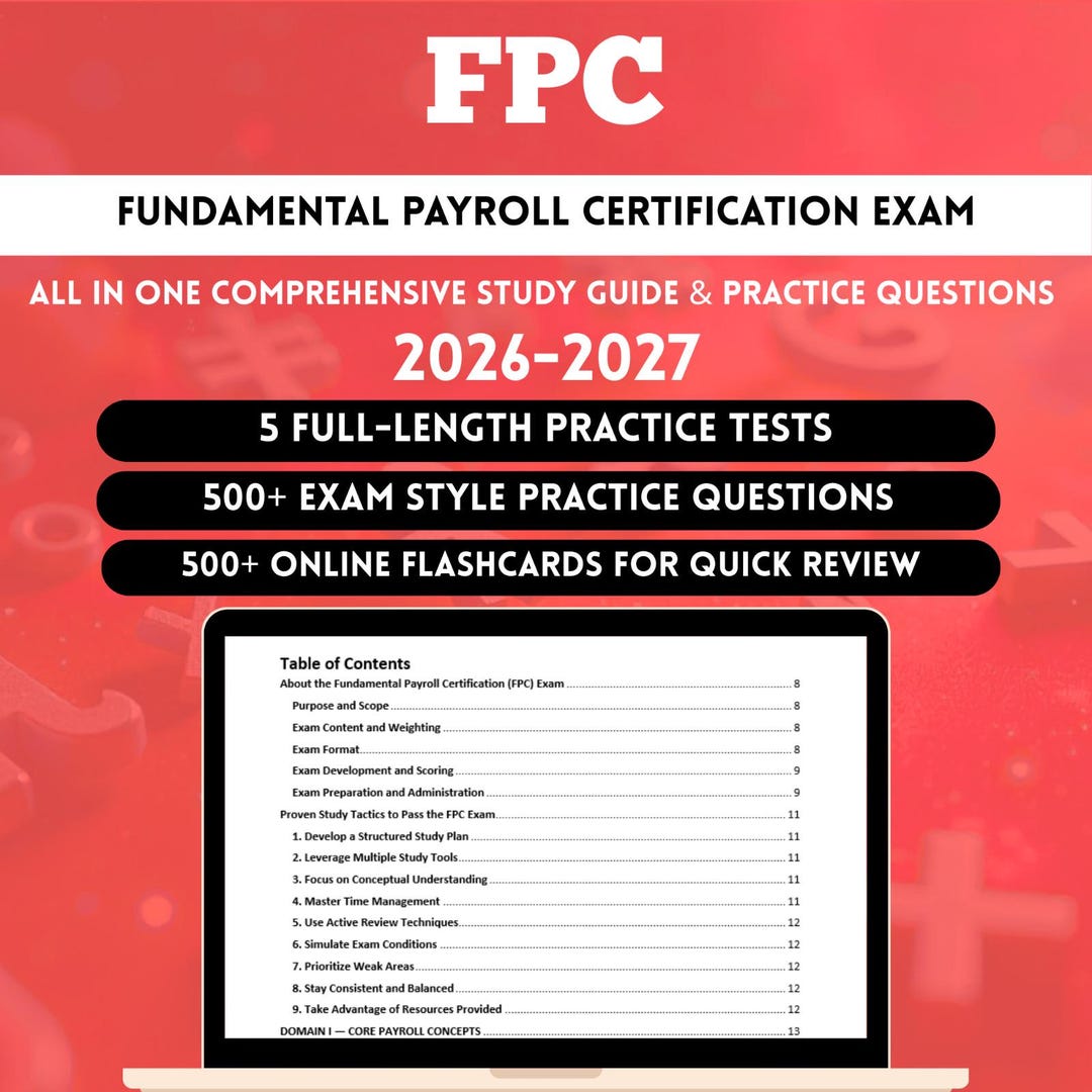 FPC Study Guide 2026 | Payroll Certification | Certified Payroll ...