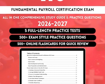 Fpc Exam Prep 2026 | Fpc Study Guide | Payroll Certification Prep | Payroll Certification | Fundamental Payroll Certification | Fpc Exam